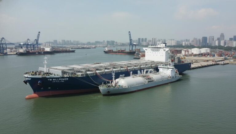 Крупный шаг к декарбонизации: Yang Ming заправляет первое СПГ-судно в Сингапуре