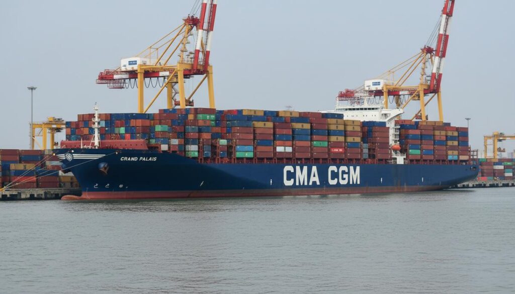 CMA CGM пополнила флот сверхбольшим газомоторным контейнеровозом Grand Palais