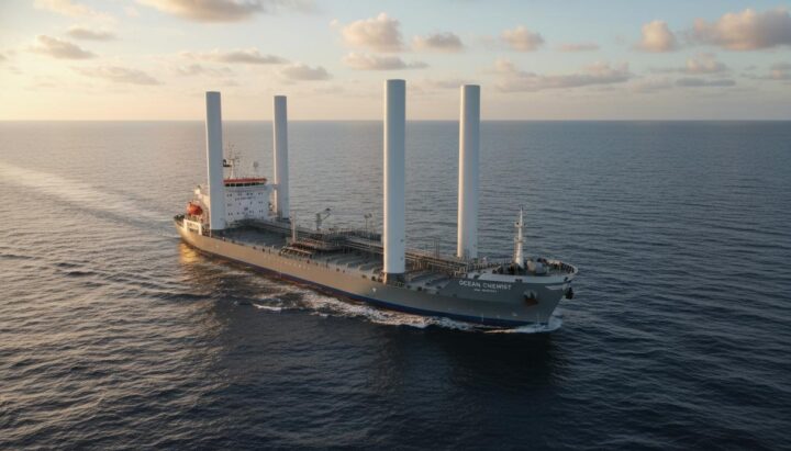 Kongsberg и Terntank испытали систему ветряного двигателя на танкере Tern Vik